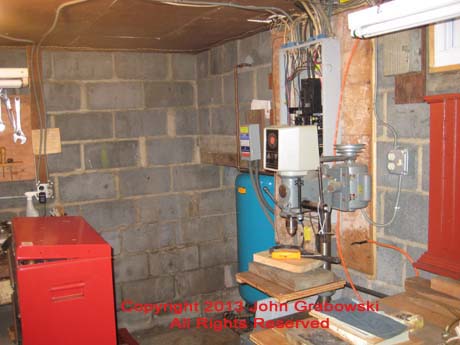  This is the existing wall space that was available to install a GE sub-panel.