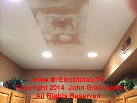 Patched ceiling holes