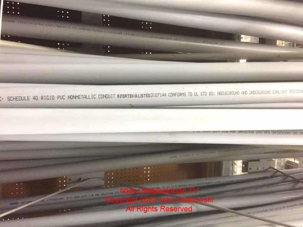 Electrical Conduit Types With Electrical Code References