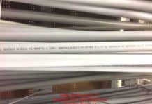 Example of labeling on PVC electrical conduit