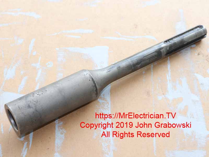 An example of an SDS Max ground rod driver that fits onto an electric rotary hammer drill.  This will also attach to Hilti TE-Y hammer drills. CLICK THE IMAGE to see Ground Rod Drivers on Amazon.