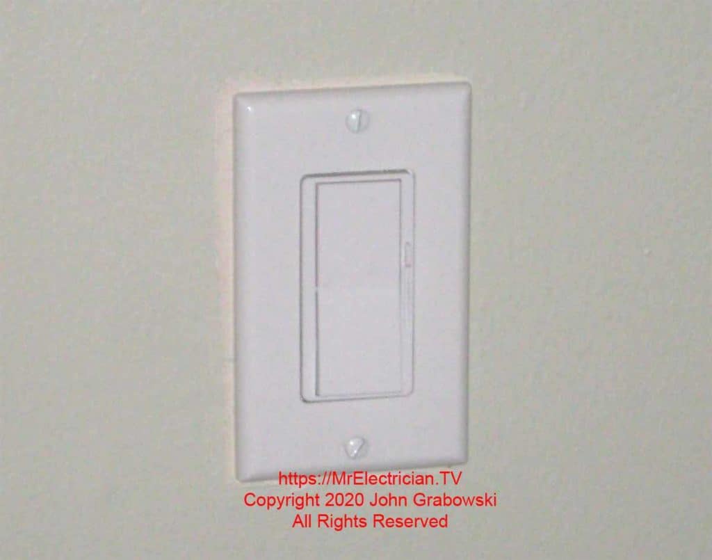 This was the existing Diva dimmer switch for ceiling lights in the adjacent room. I will add a second dimmer switch connected to a new ceiling light fixture.