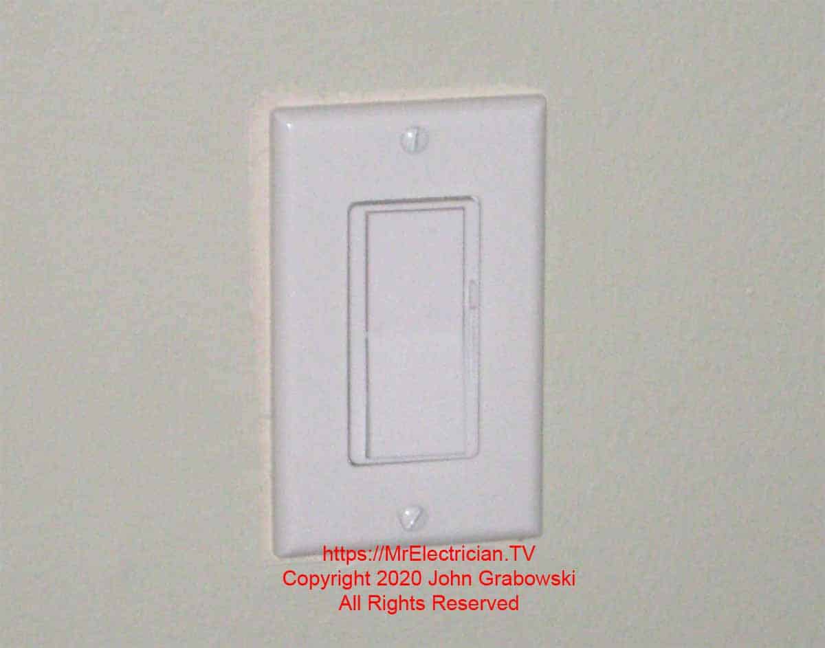 This was the existing diva dimmer switch for ceiling lights in the adjacent room