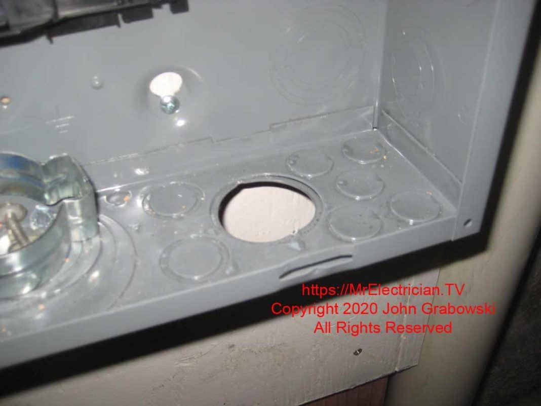 Remove Electrical Concentric Knock Outs