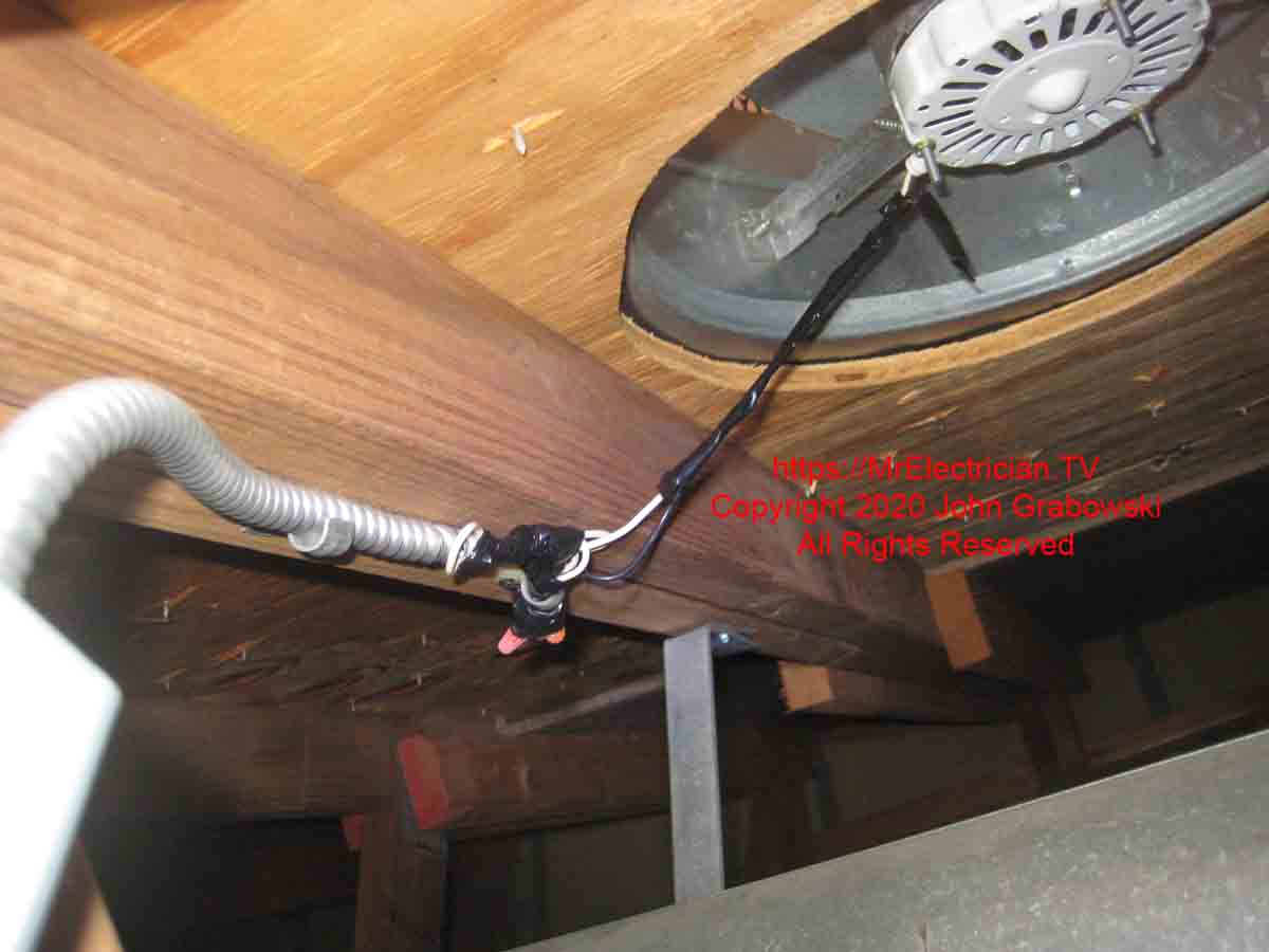A good running attic fan with some bad wiring