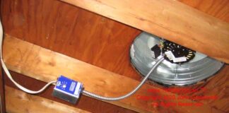 A new attic fan with thermostat wired remotely