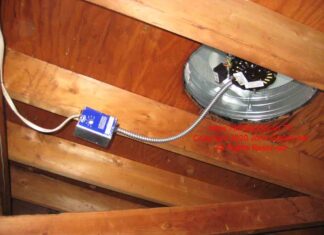 A new attic fan with thermostat wired remotely