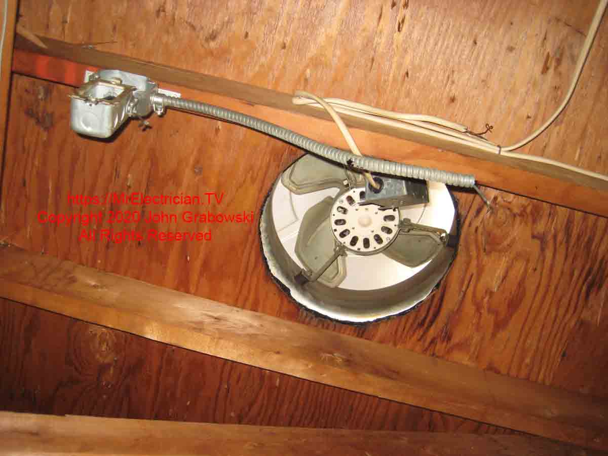 Old attic fan and old fan thermostat