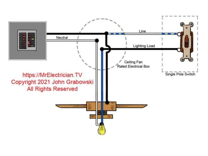 Ceiling Fan Wiring Diagrams - Installing Ceiling Fan Wiring From Existing Switch