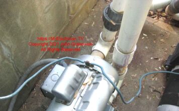 Swimming pool pump motor with two bonding wires wrongly connected to the bonding lug rated for one wire