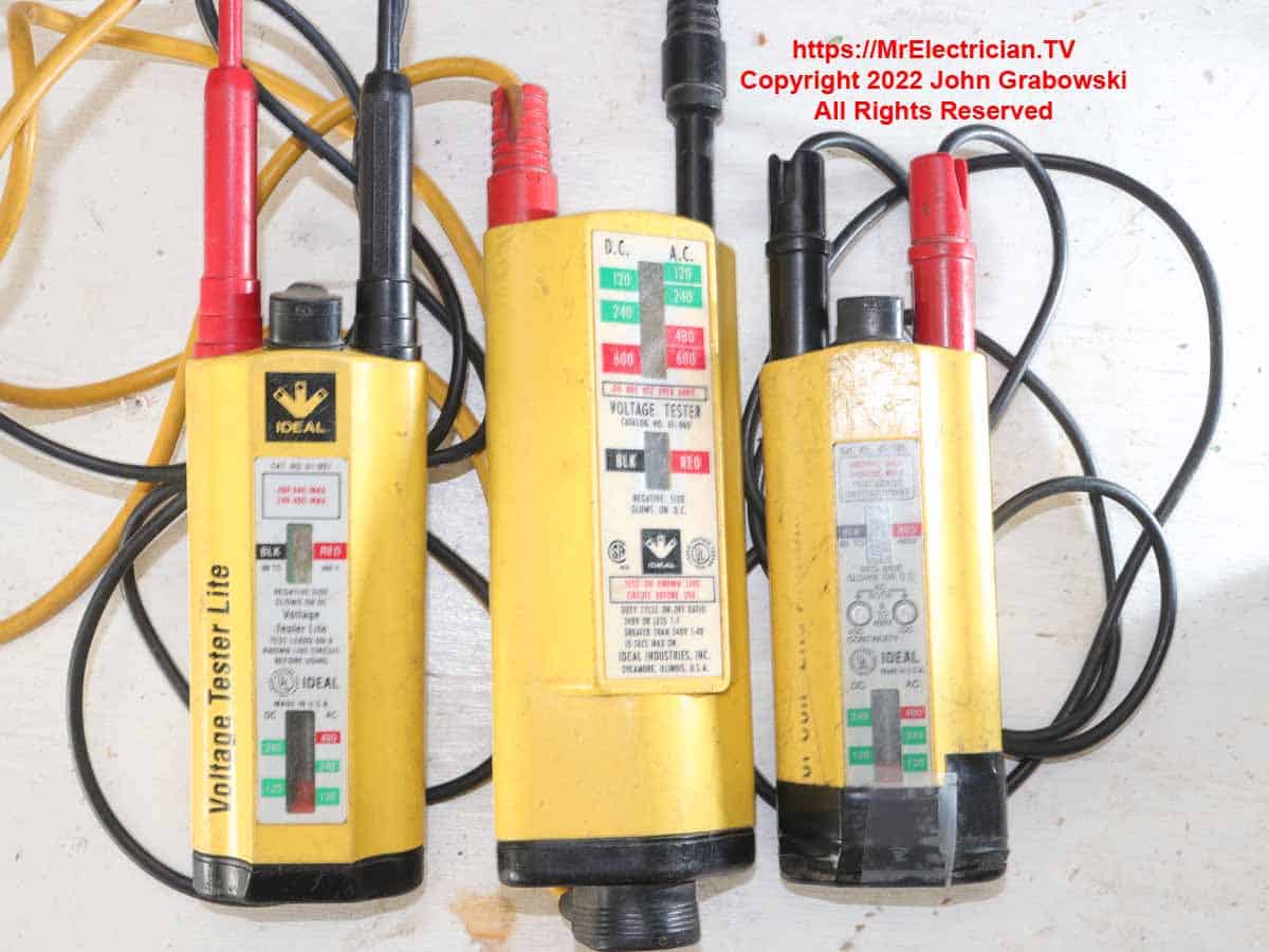 Three Ideal voltage testers. CLICK to see more on Amazon