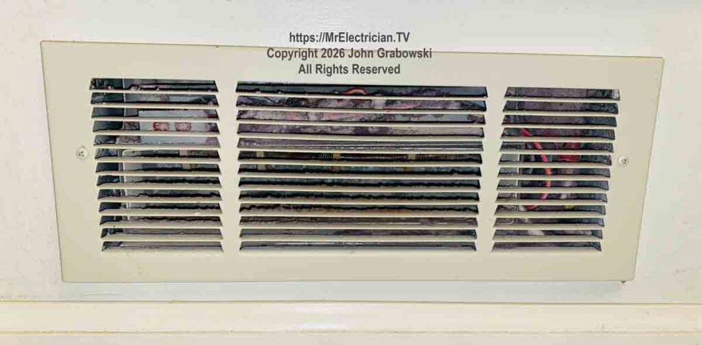 A register type fan-forced electric heater recessed inside the wall can be used in bathrooms as well as other living spaces throughout the home. Control is from a wall-mounted thermostat. A register type fan-forced electric heater recessed inside the wall can be used in bathrooms as well as other living spaces throughout the home. Control is from a wall-mounted thermostat.